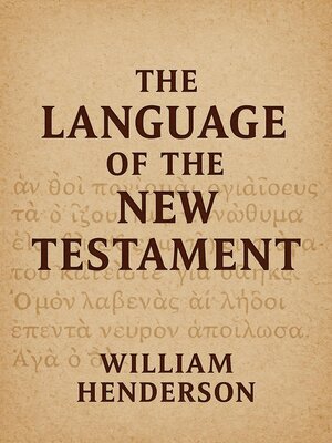 cover image of The Language of the New Testament
